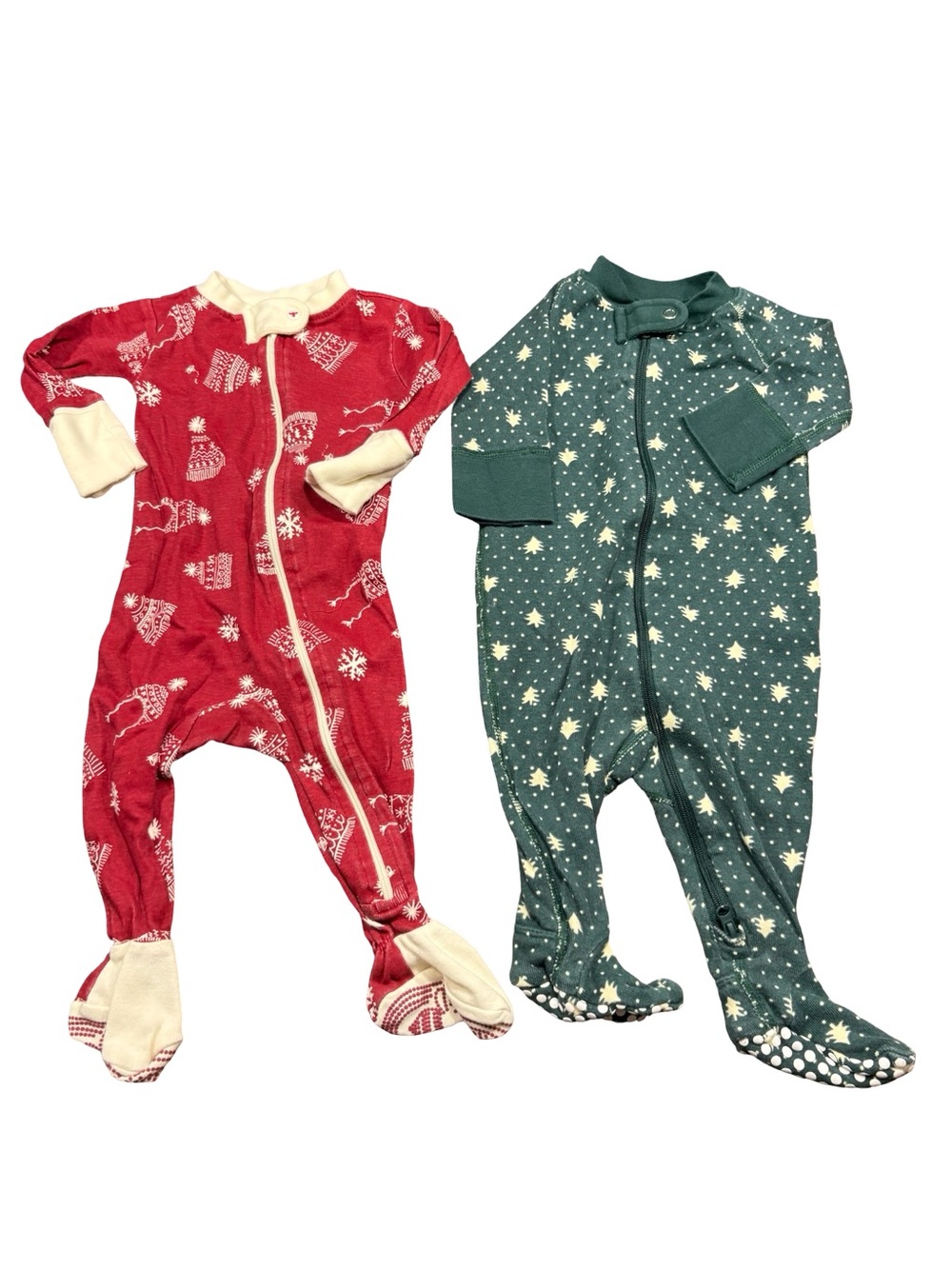 Burt’s Bees And Hanna Andersson Cotton Christmas Pajama Bundle Size 0-3 Months